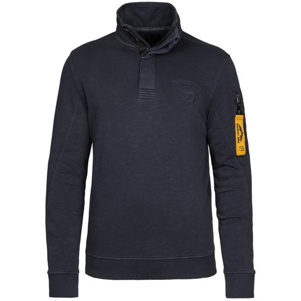 Half Button Collar Slub Light Swea