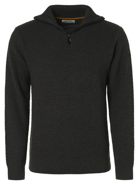Pullover Half Zipper 2 Coloured Melange