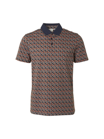 Polo Pique Allover Printed Stretch