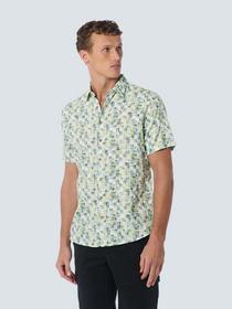 Shirt Short Sleeve Allover Printed With Linen