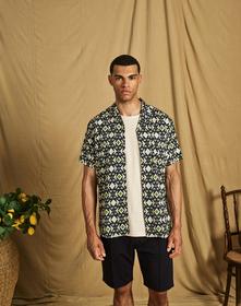 Shirt Short Sleeve Resort Collar Allover Printed