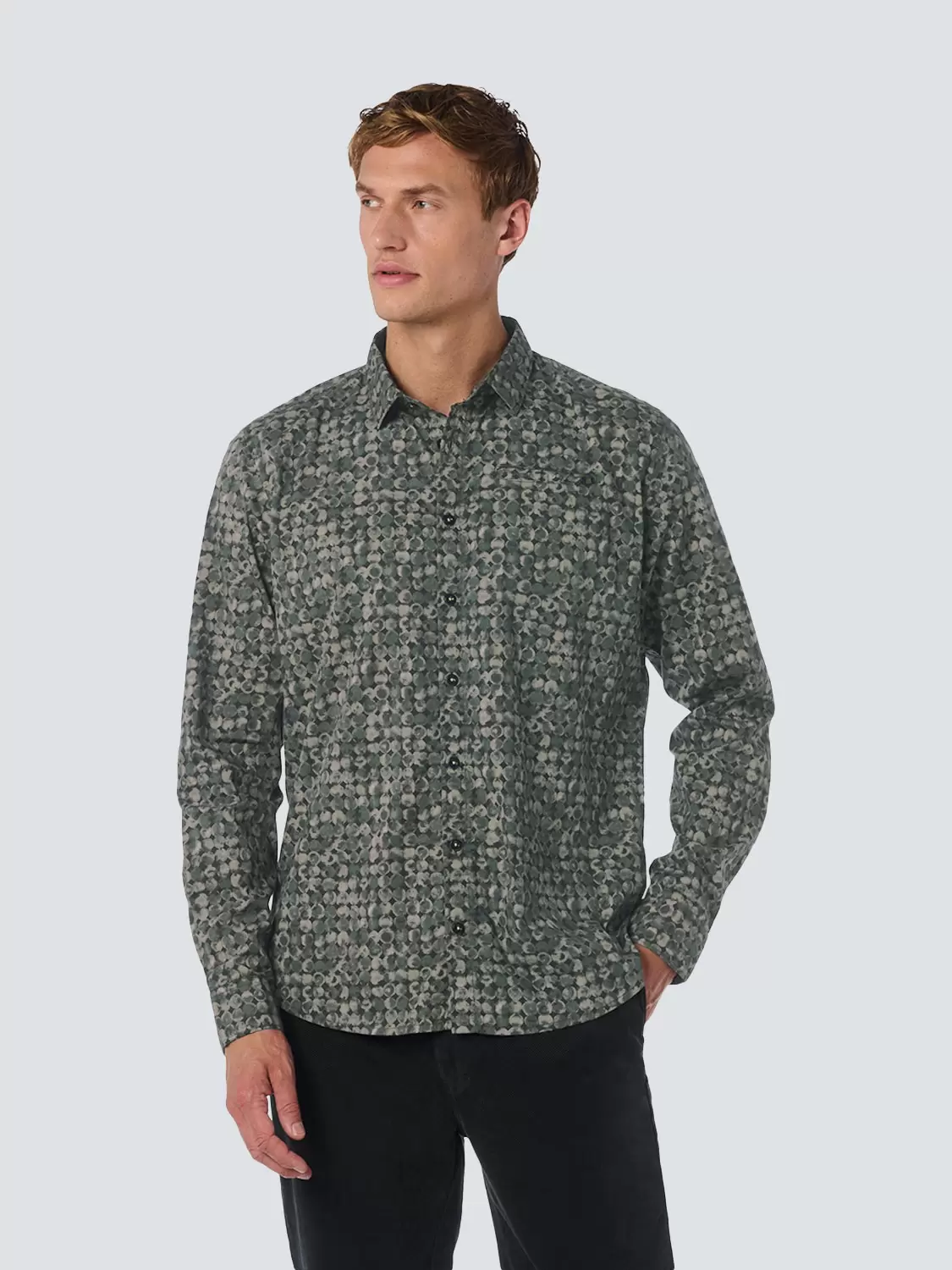Shirt Stretch Allover Printed male