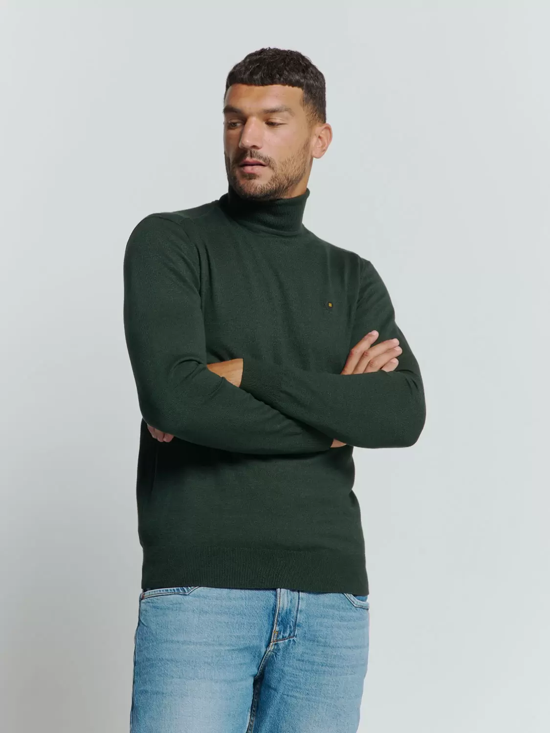 Pullover Rollneck 2 Coloured Melange
