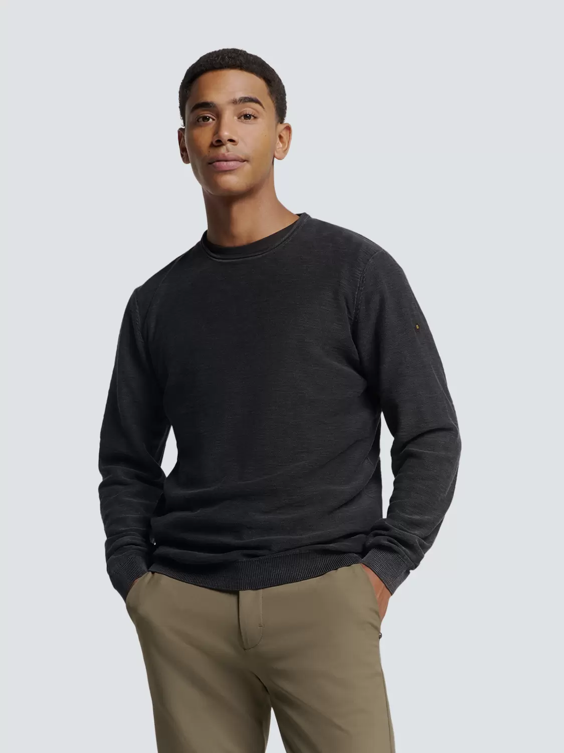Pullover Crewneck Garment Dyed + St male