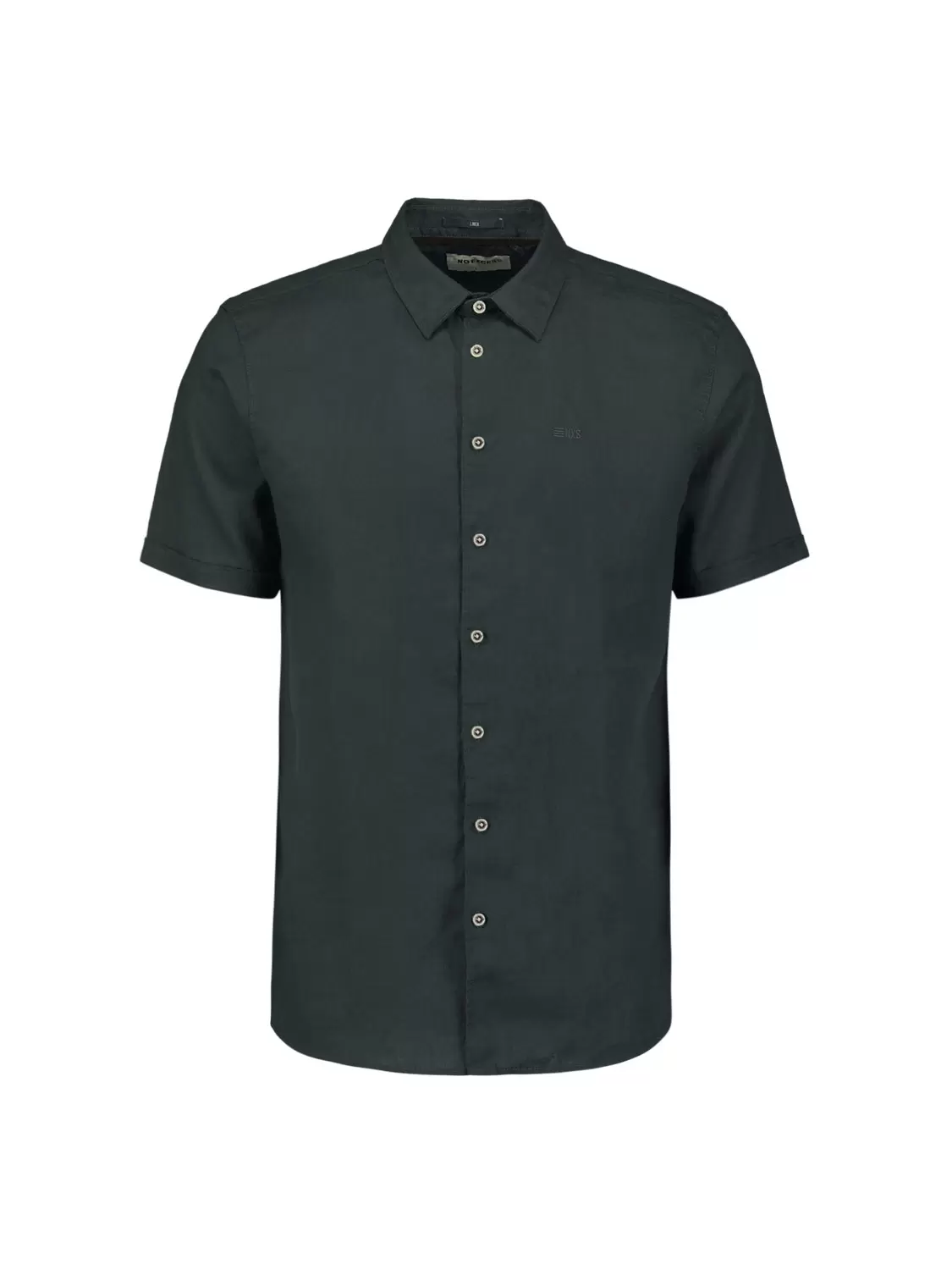 Shirt Short Sleeve Solid With Linen male