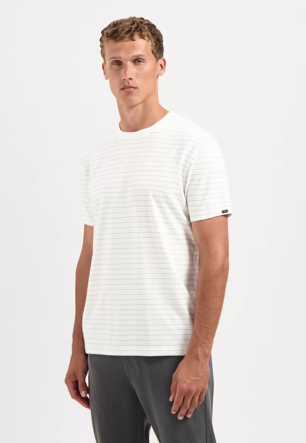 T-Shirt Crewneck Yarn Dyed Pin Stri