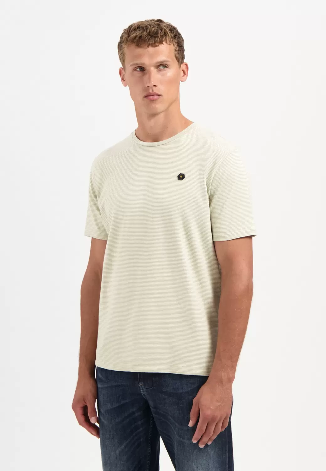 T-Shirt Crewneck Melange Jacquard S