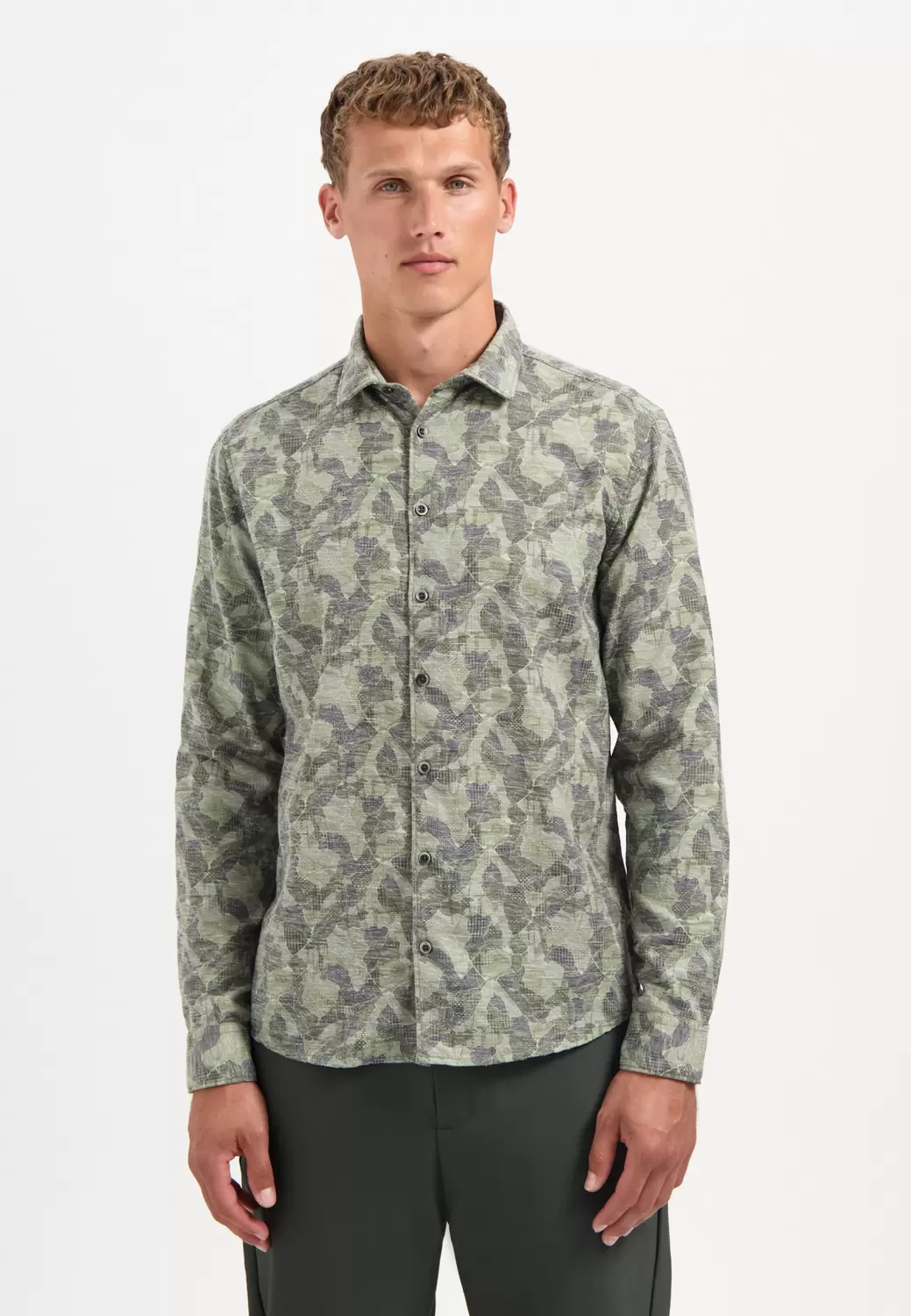 Shirt Allover Printed Jacquard