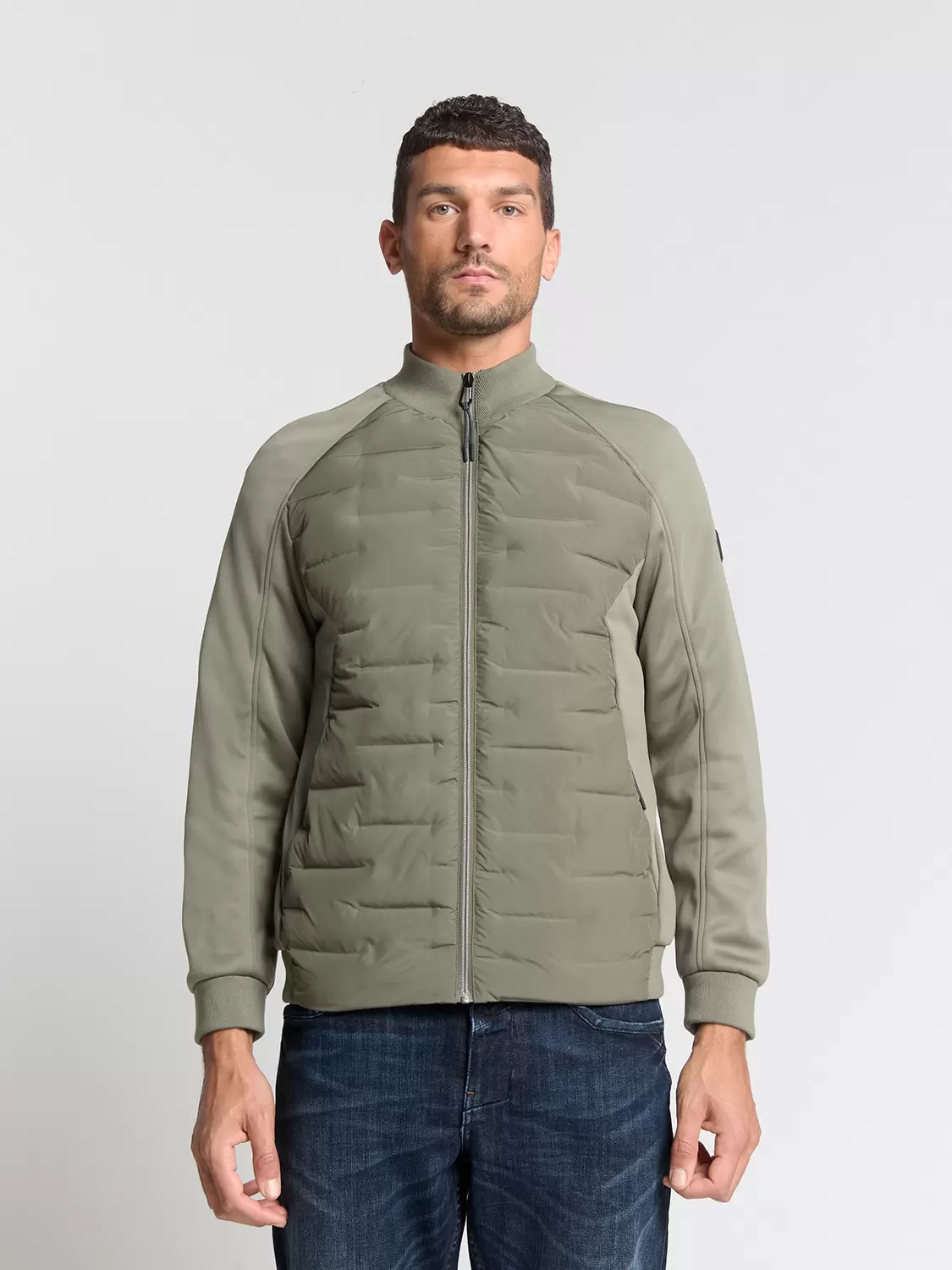 Jacket Short Fit Sealed Knitted Mix