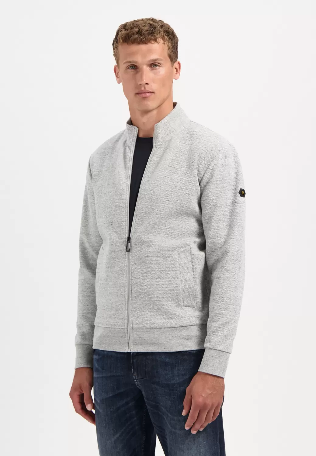 Sweater Full Zip Stand Up-Collar Re male