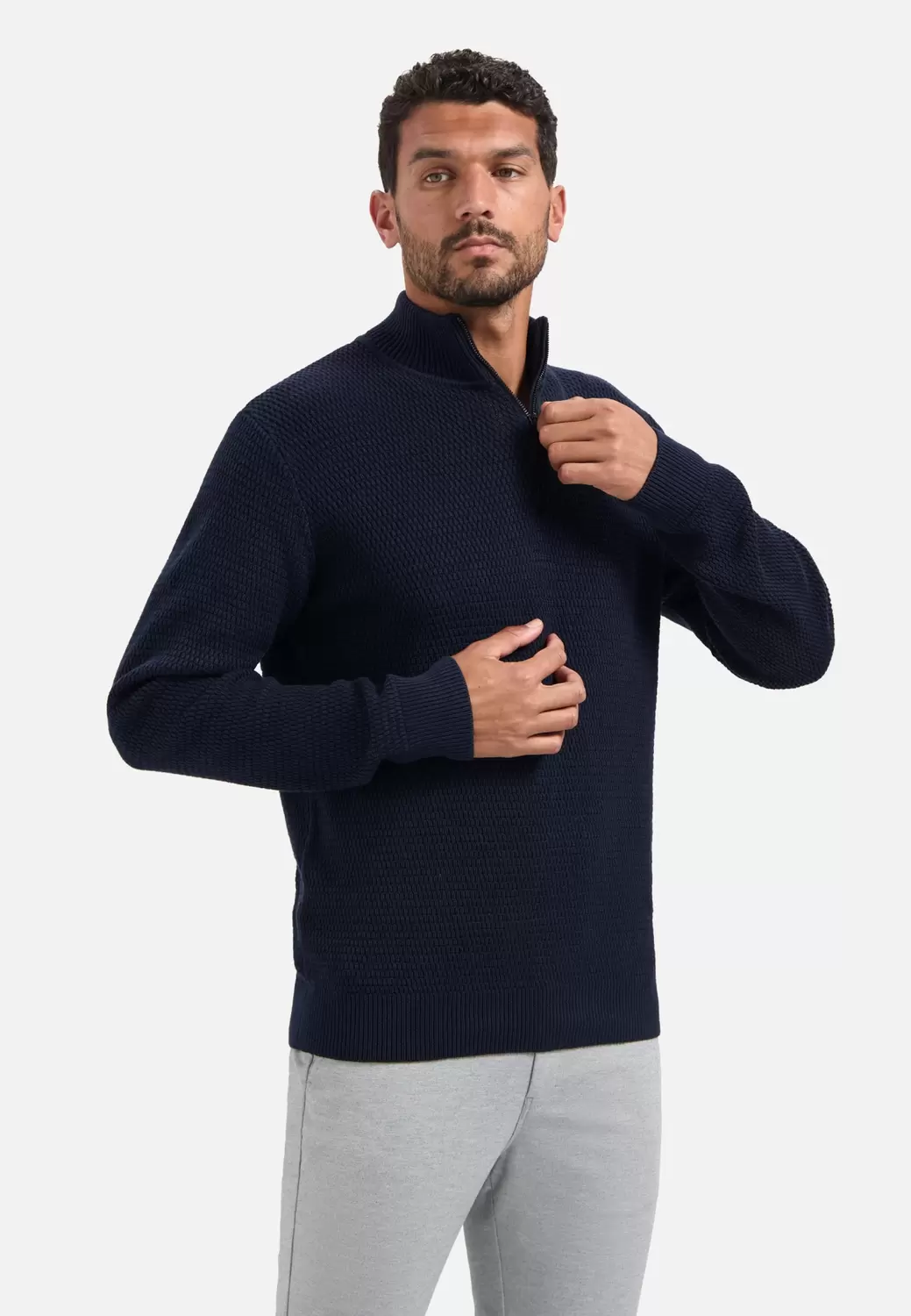 Pullover Half Zipper 2 Coloured Mel