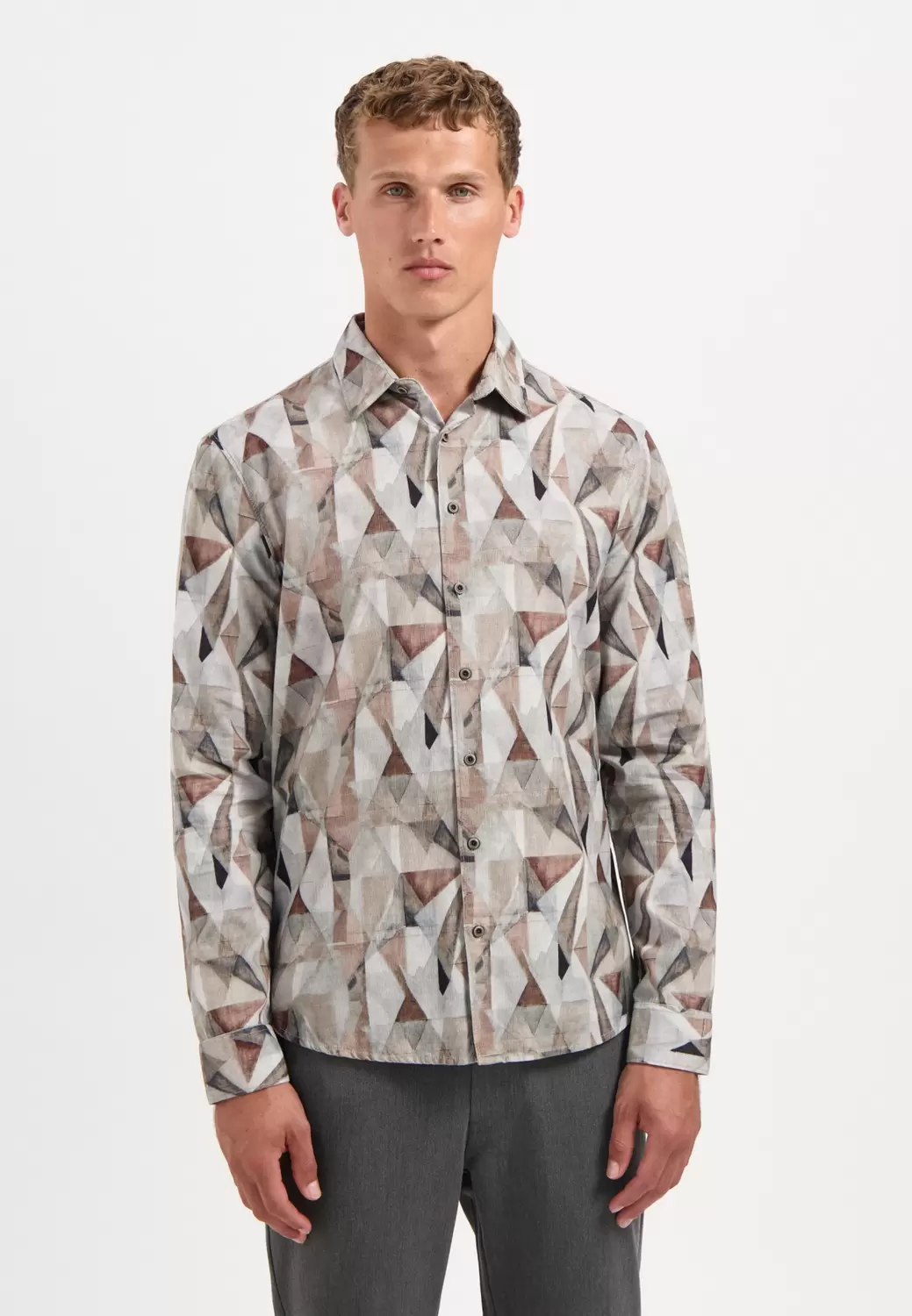 Shirt Allover Printed Fine Corduroy