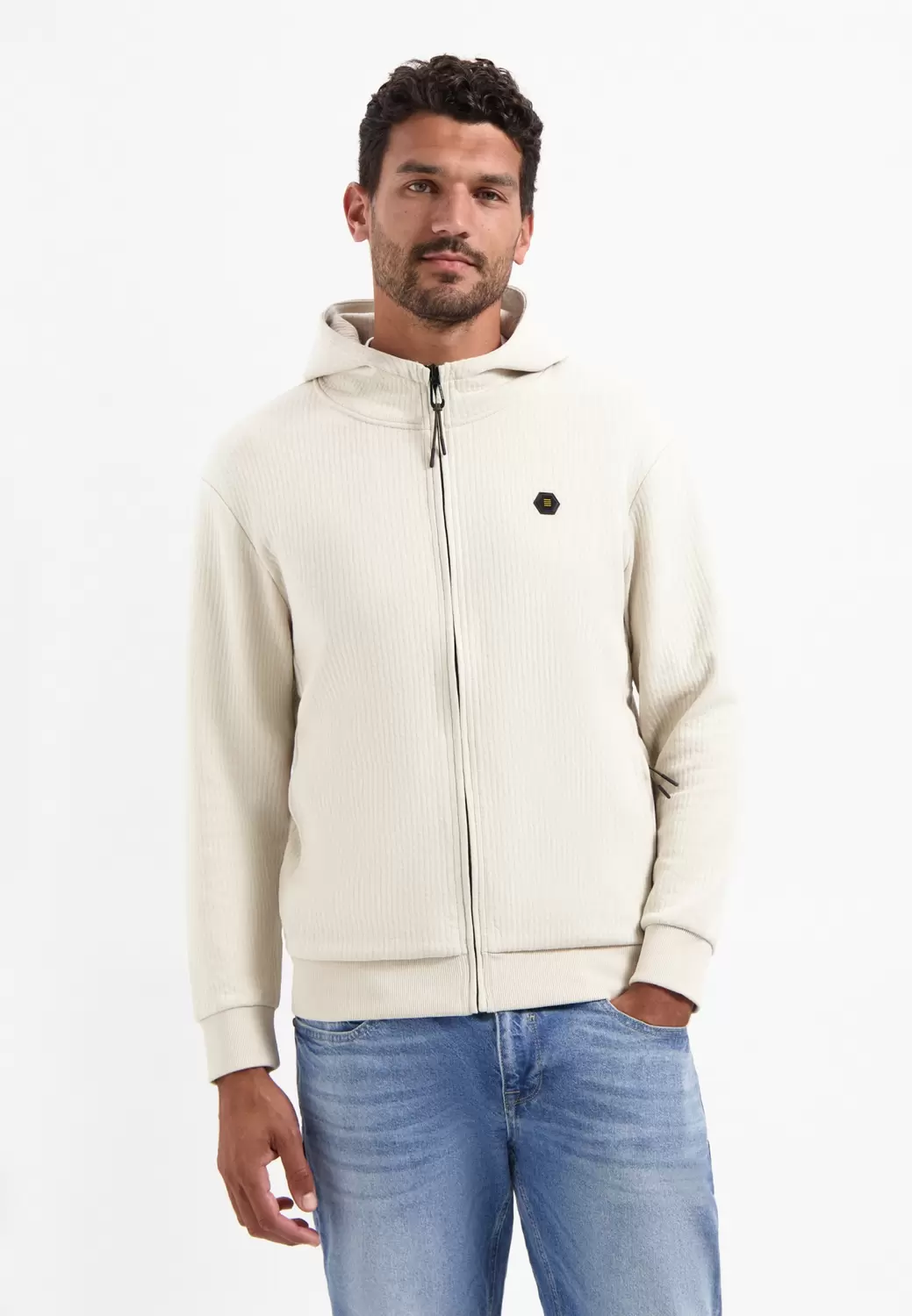 Sweater Full zip Relief Hooded
