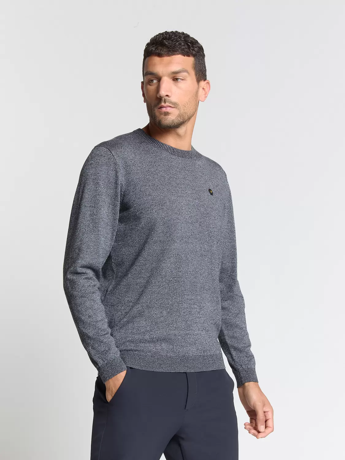Pullover Crewneck 2 Coloured Melang male