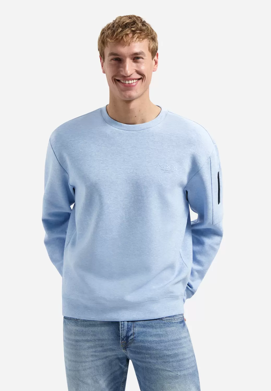 Sweater Crewneck Bonded Melange male