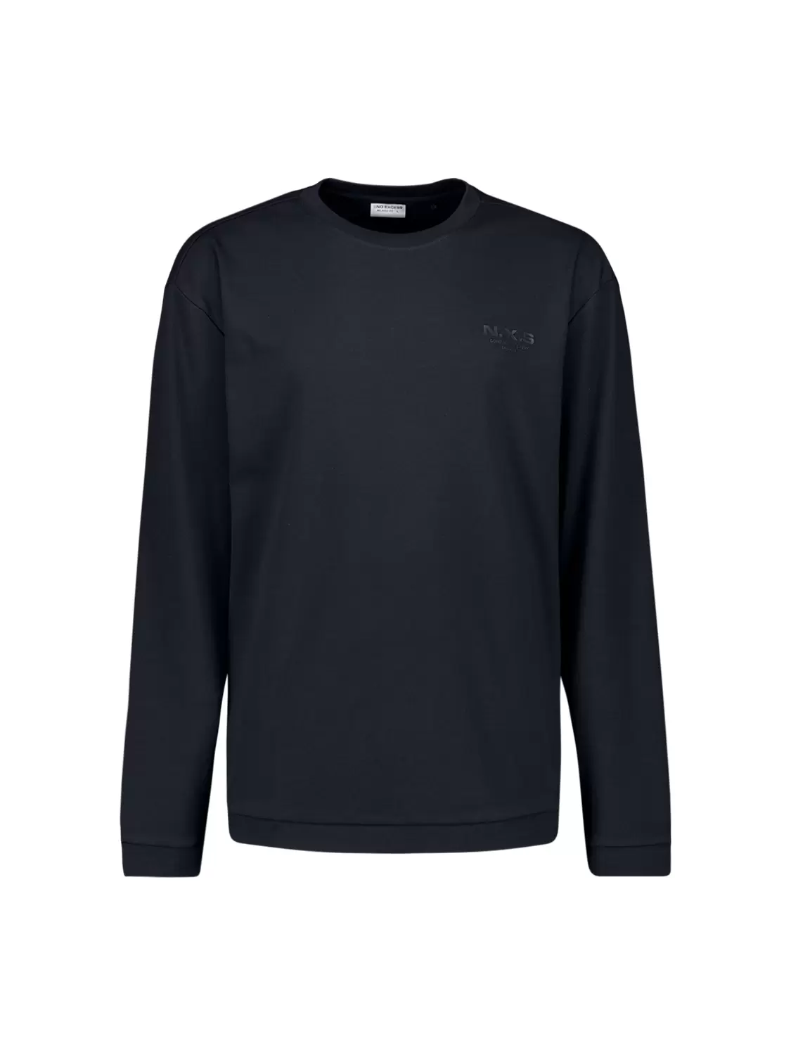 T-Shirt Long Sleeve Crewneck Solid Heavy Interlock