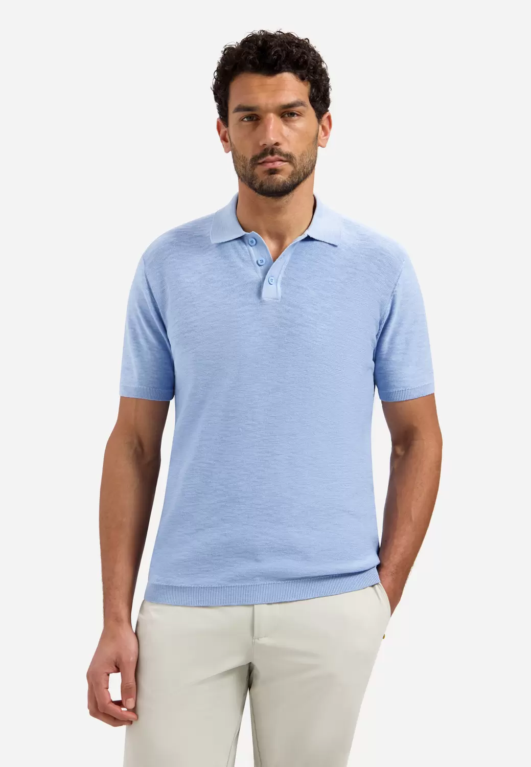 Pullover Short Sleeve Polo Slub male
