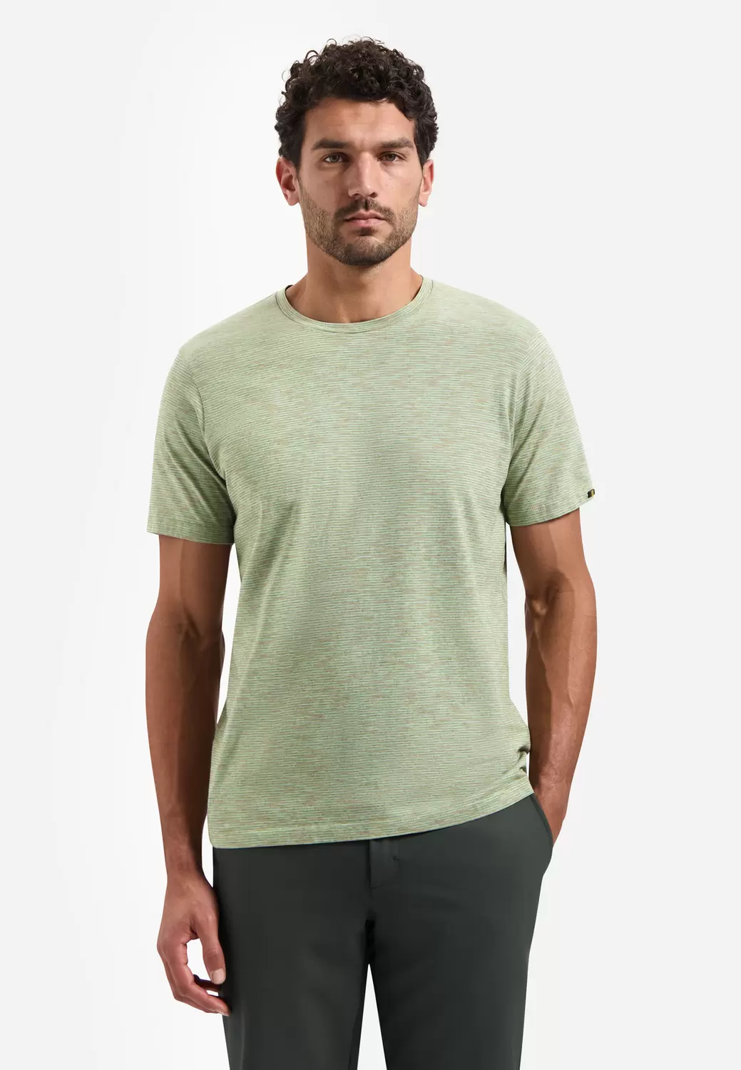 T-Shirt Crewneck Space Dyed Stripe mae