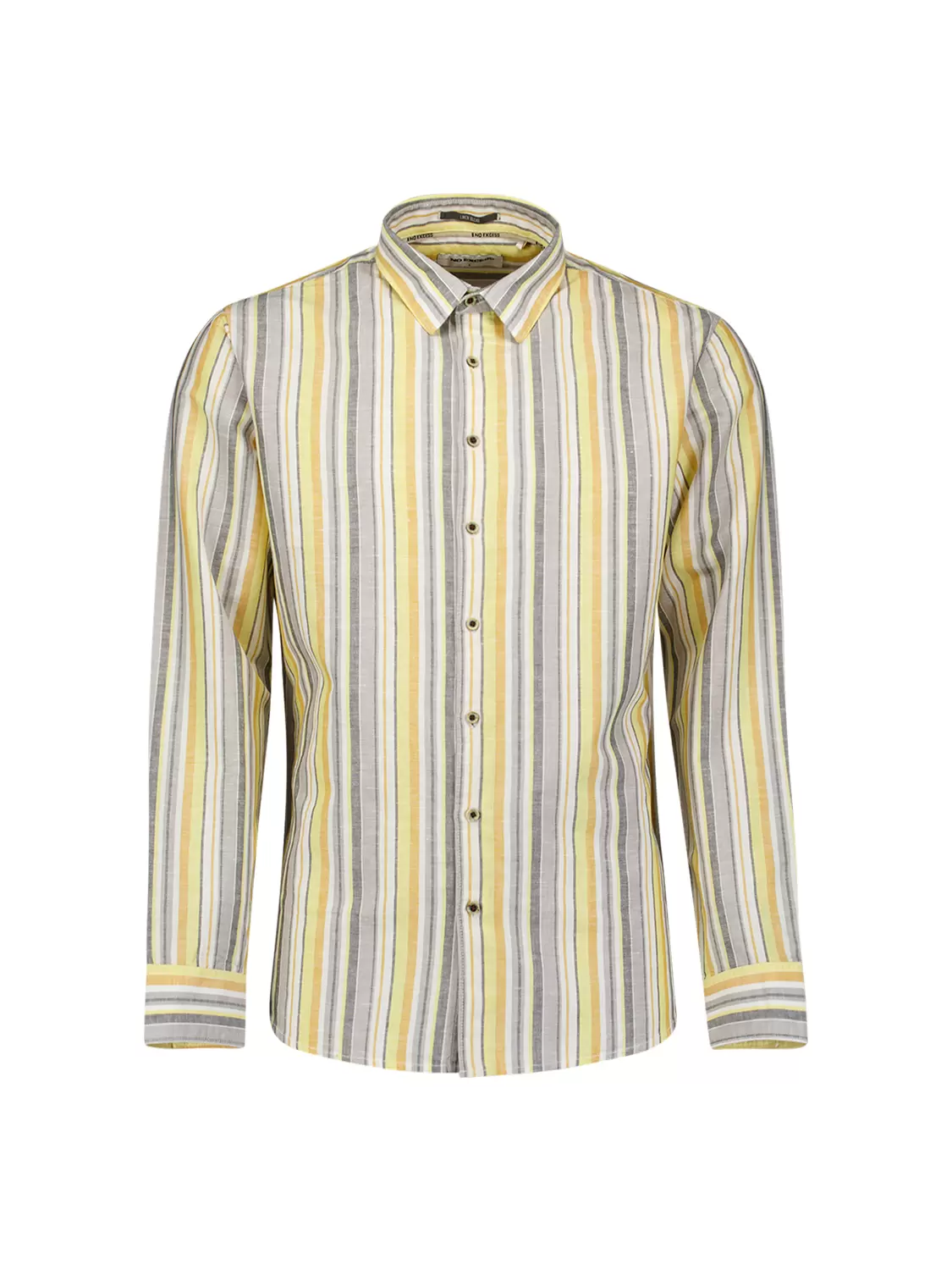 Shirt Yarn Dyed Stripes With inen mae