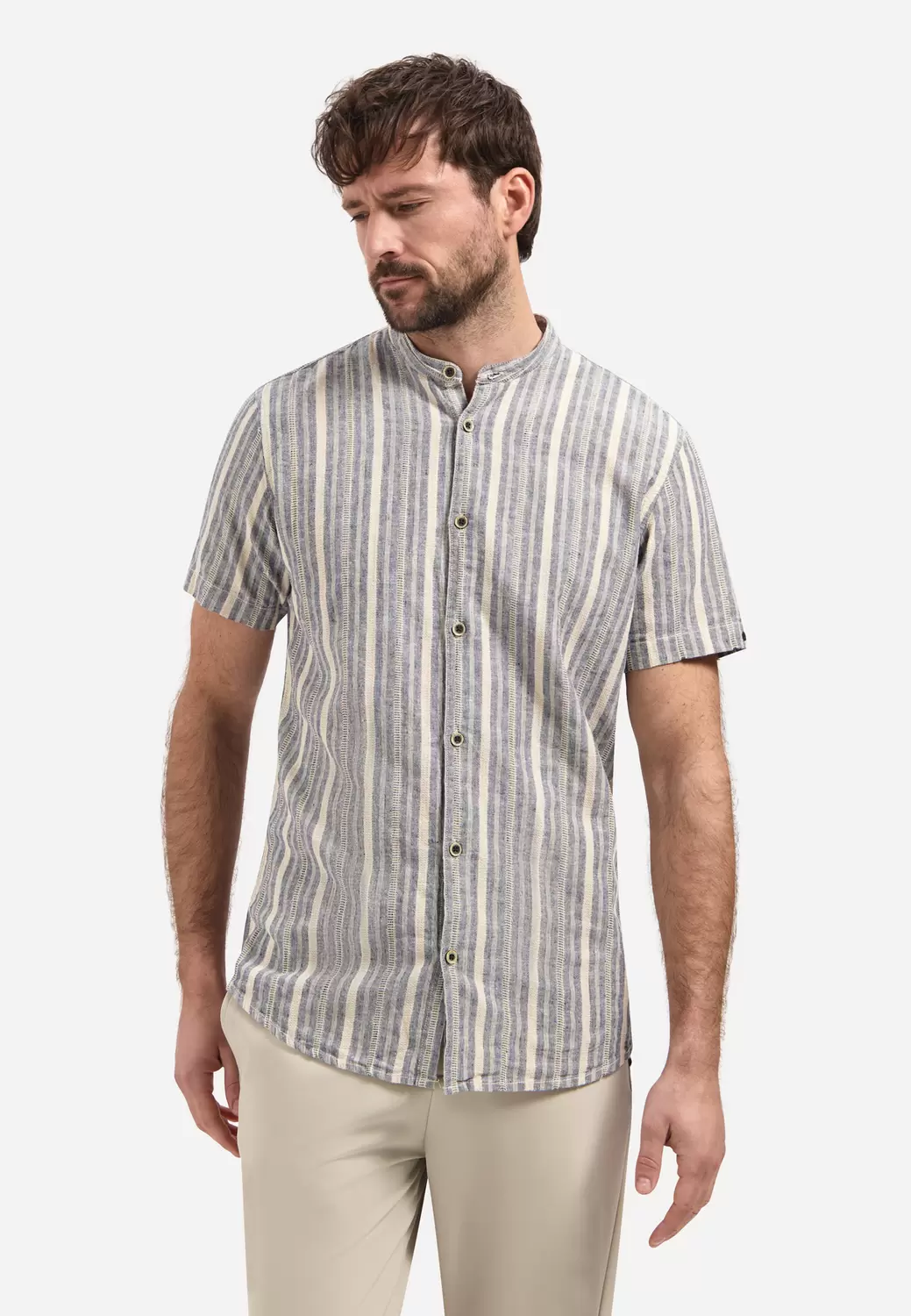 Shirt Short Sleeve Yarn Dyed Dobby