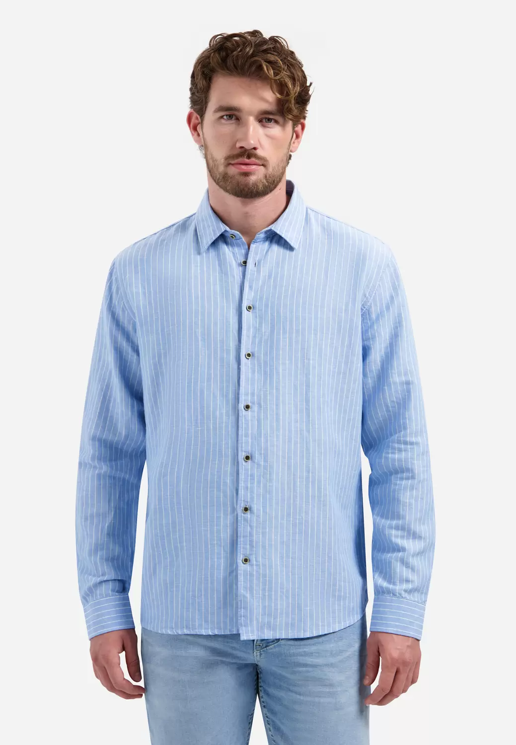Shirt Vertical Small Stripe With Li male