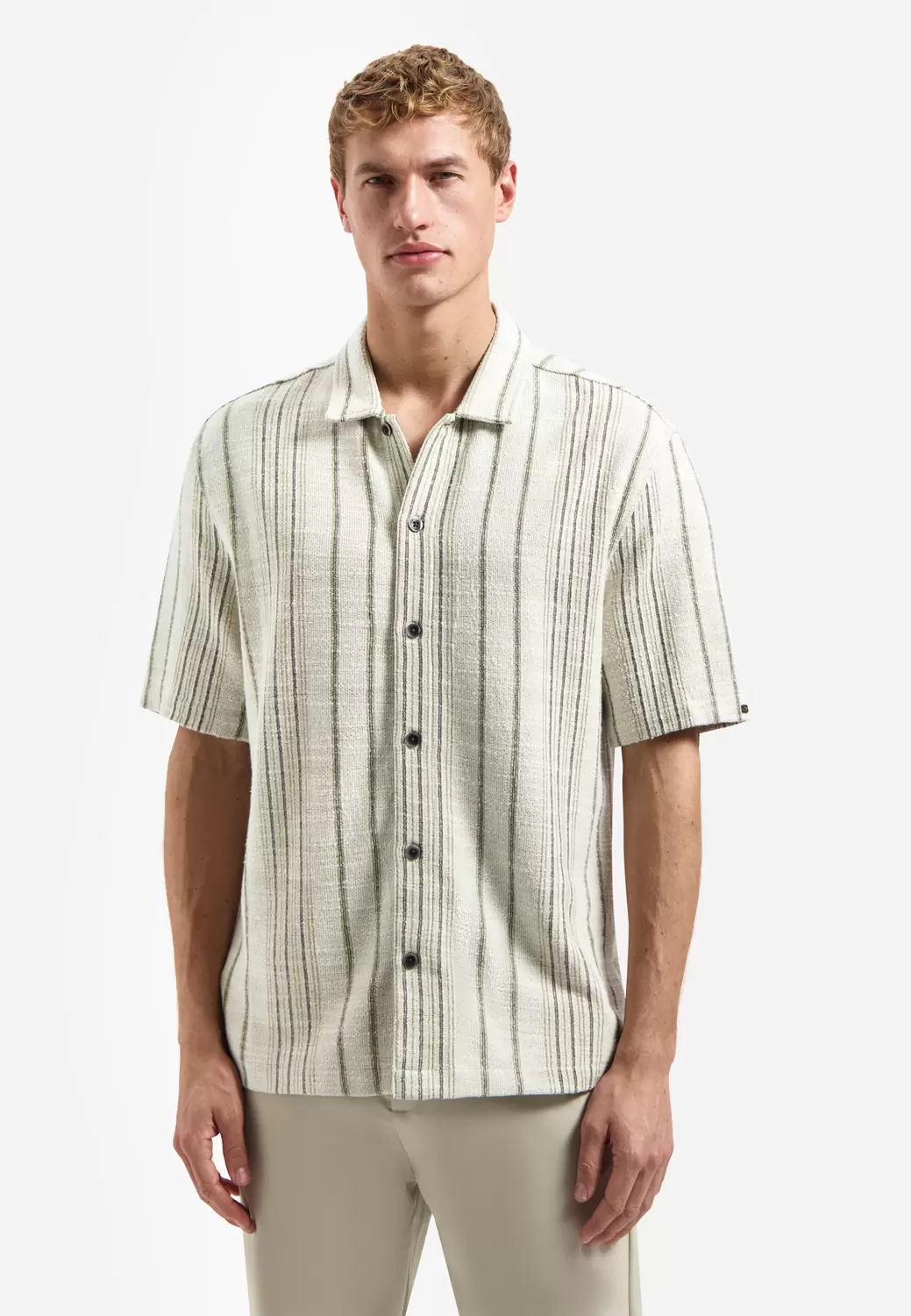 Shirt Short Sleeve Jacquard Fancy S ale