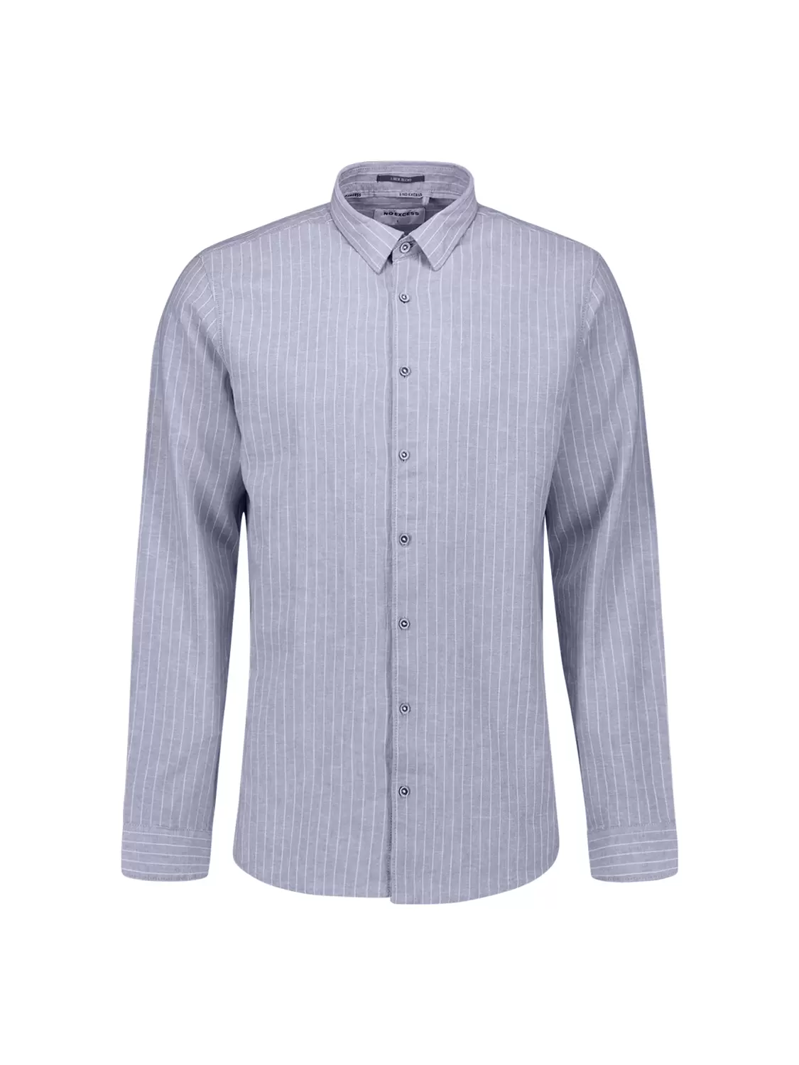 Shirt Vertical Small Stripe With Linen