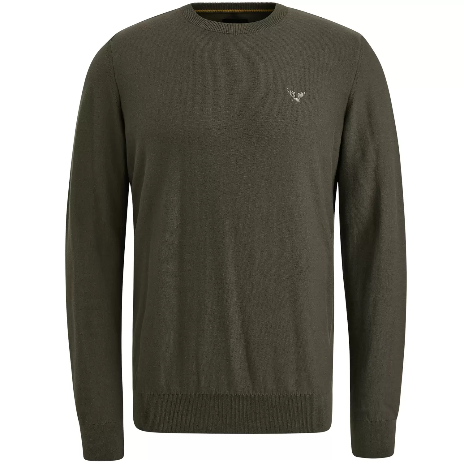 R-neck cotton knit