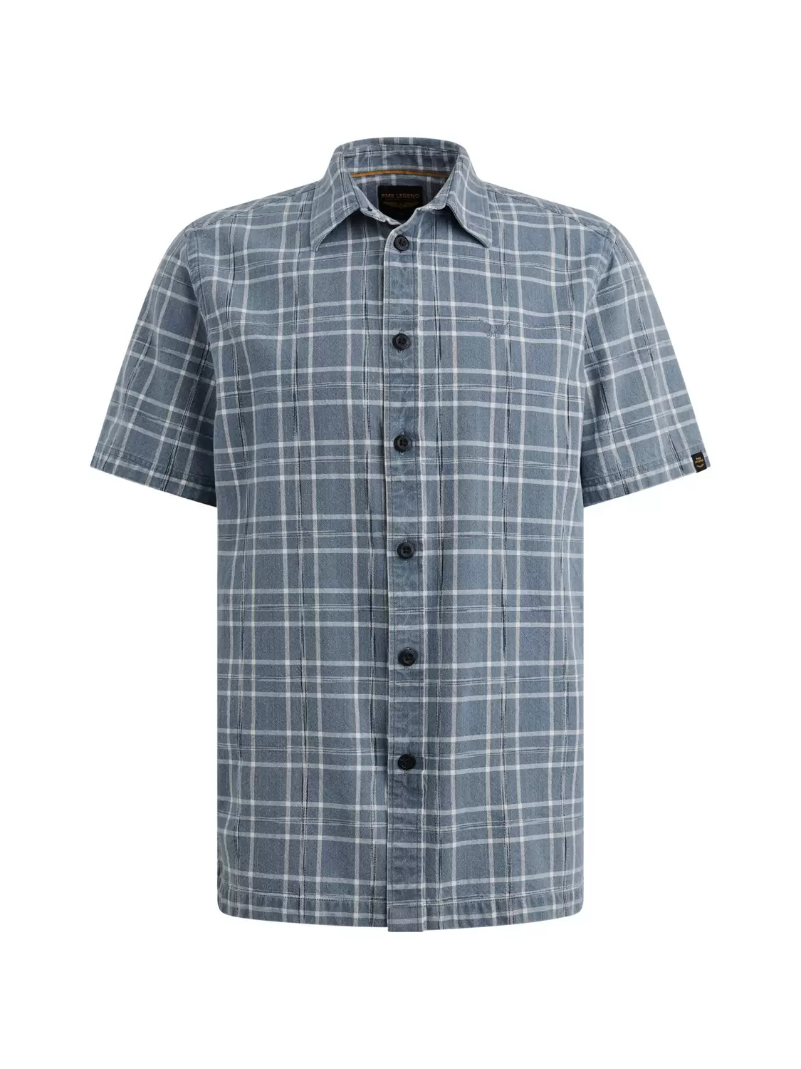 The James s/s Indigo Inject Check male