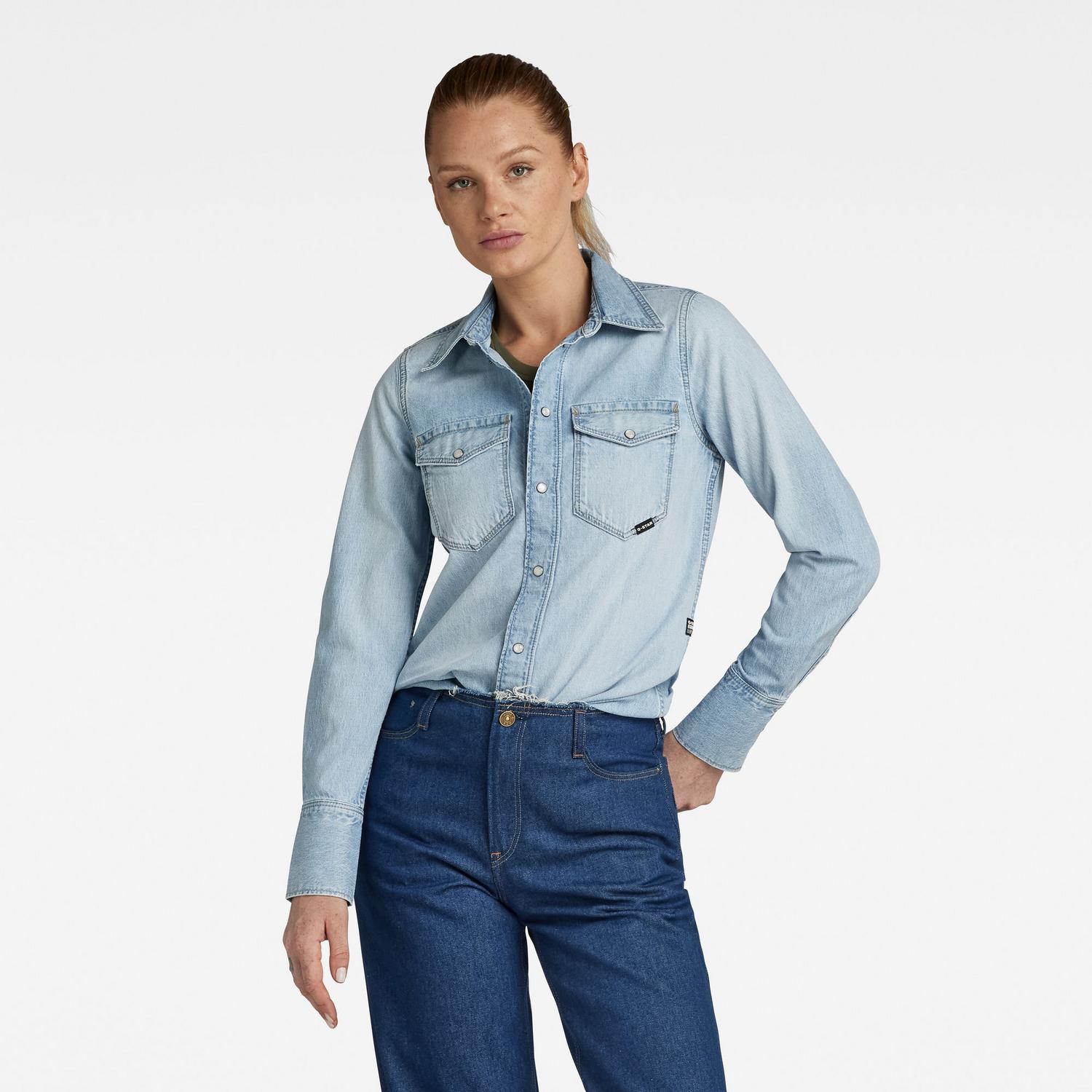 Slim Western shirt l-s female