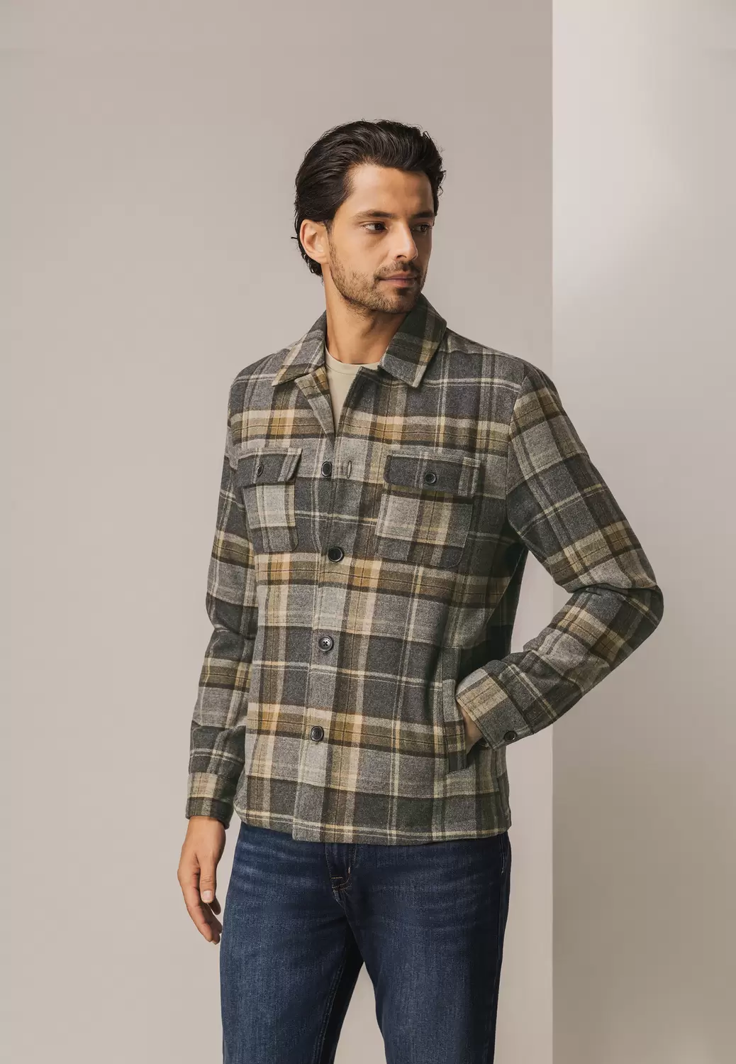 Overshirt Long Sleeve Checked
