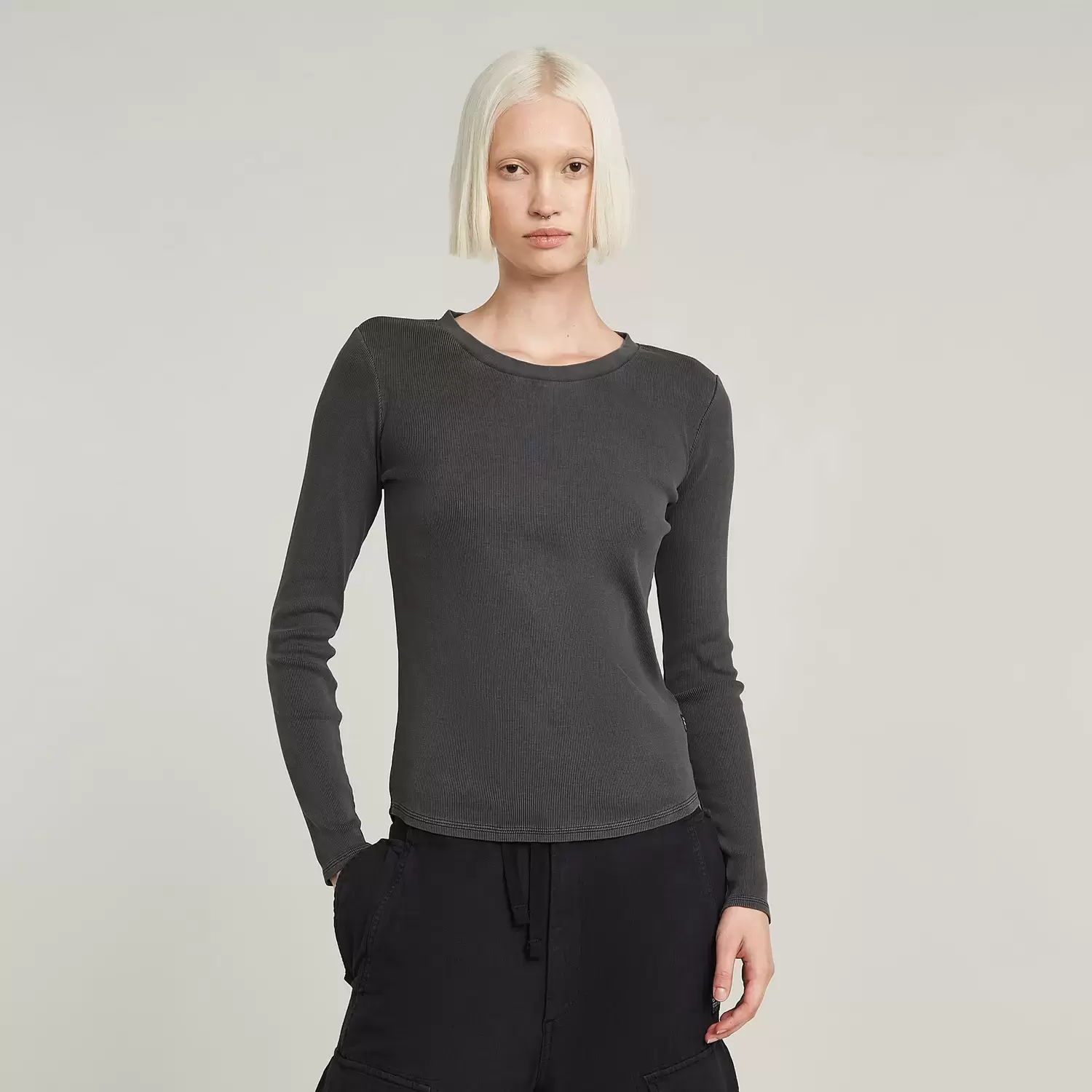 Overdyed slim l-s r t wmn