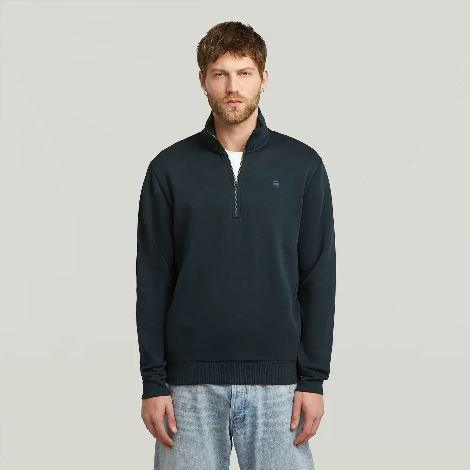 Premium core half zip r sw l-s male