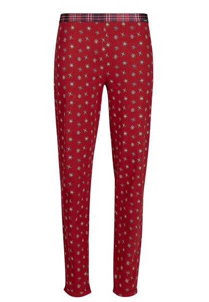 Da. Hose lg. - 5463/red snowflake