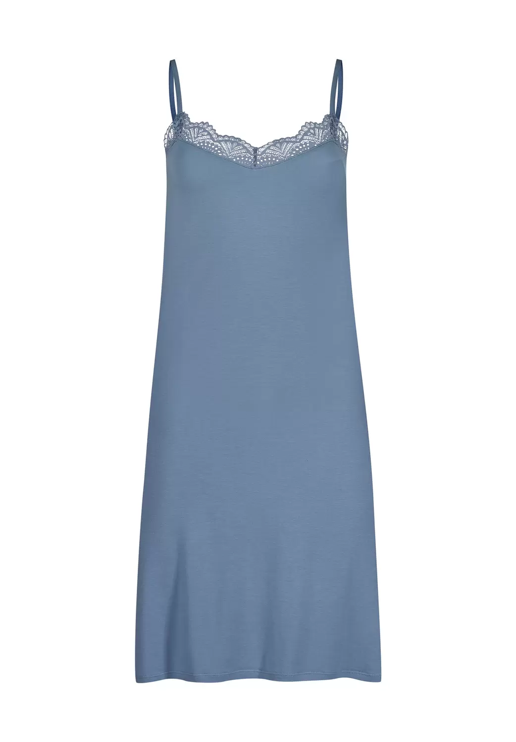 Da. Spaghettisleepshirt - S336/faded denimblue