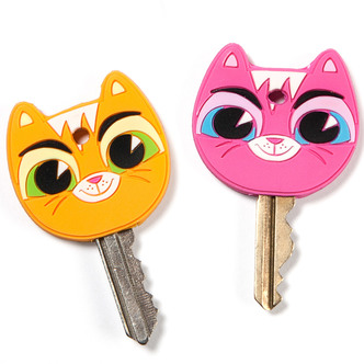Schlüsselkappen Katze Schlüsselüberzüge Katzen Schlüsselüberzieher im 2er Set