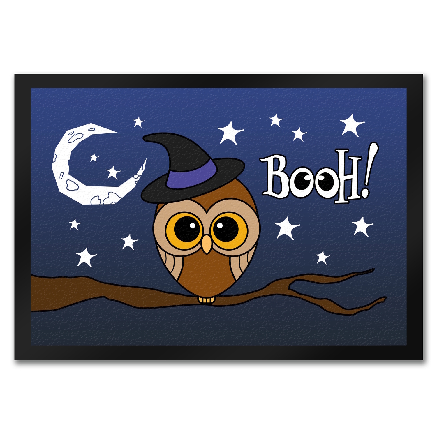 Fußmatte in 35x50 cm für Halloween mit niedlichem Eulenmotiv und Spruch - BOOH! - Bild 19 von 30