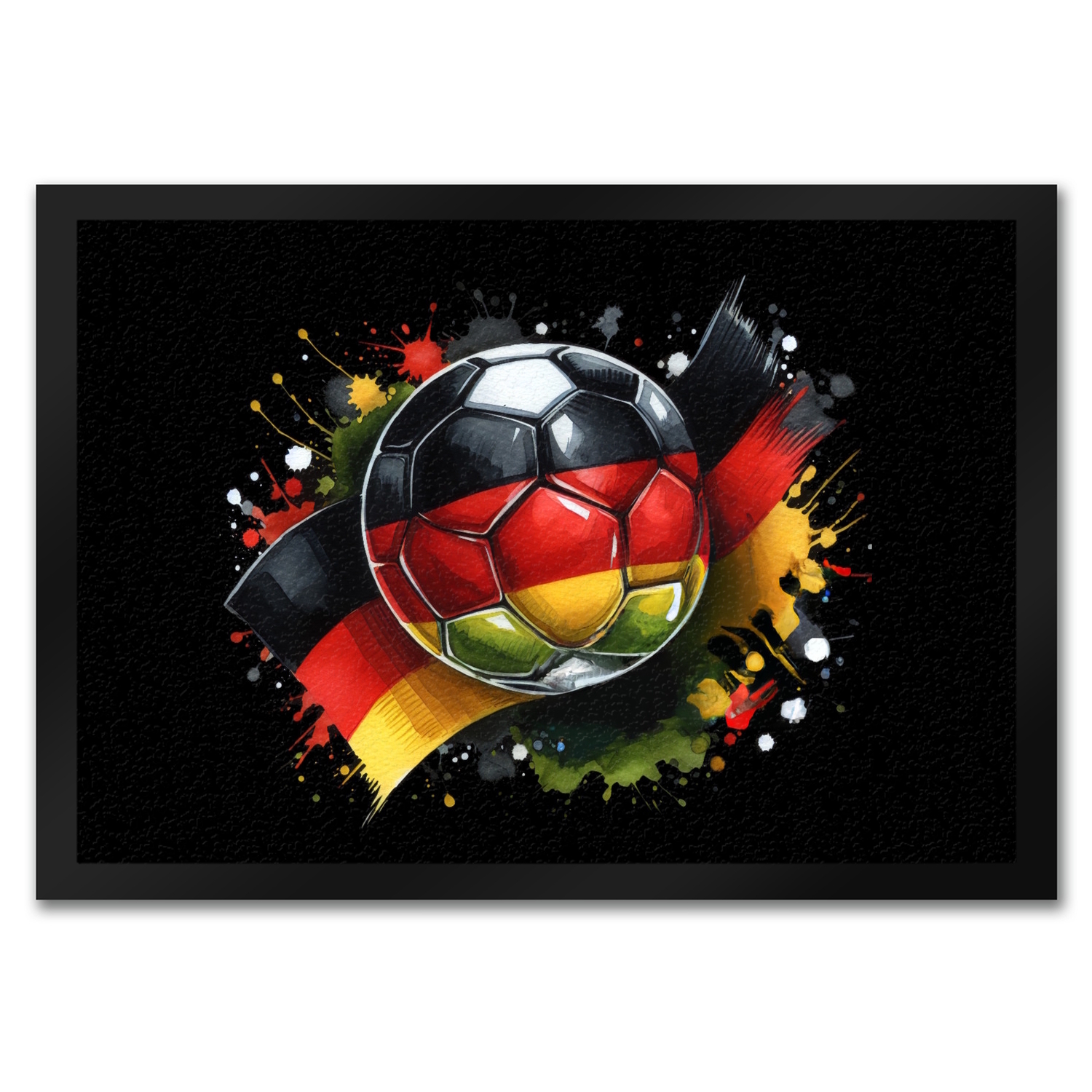 Fußball Deutschland Flagge Fußmatte in 35x50 cm