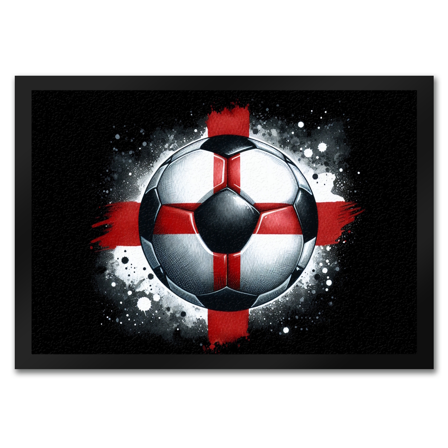 Fußball Englische Flagge Fußmatte in 35x50 cm