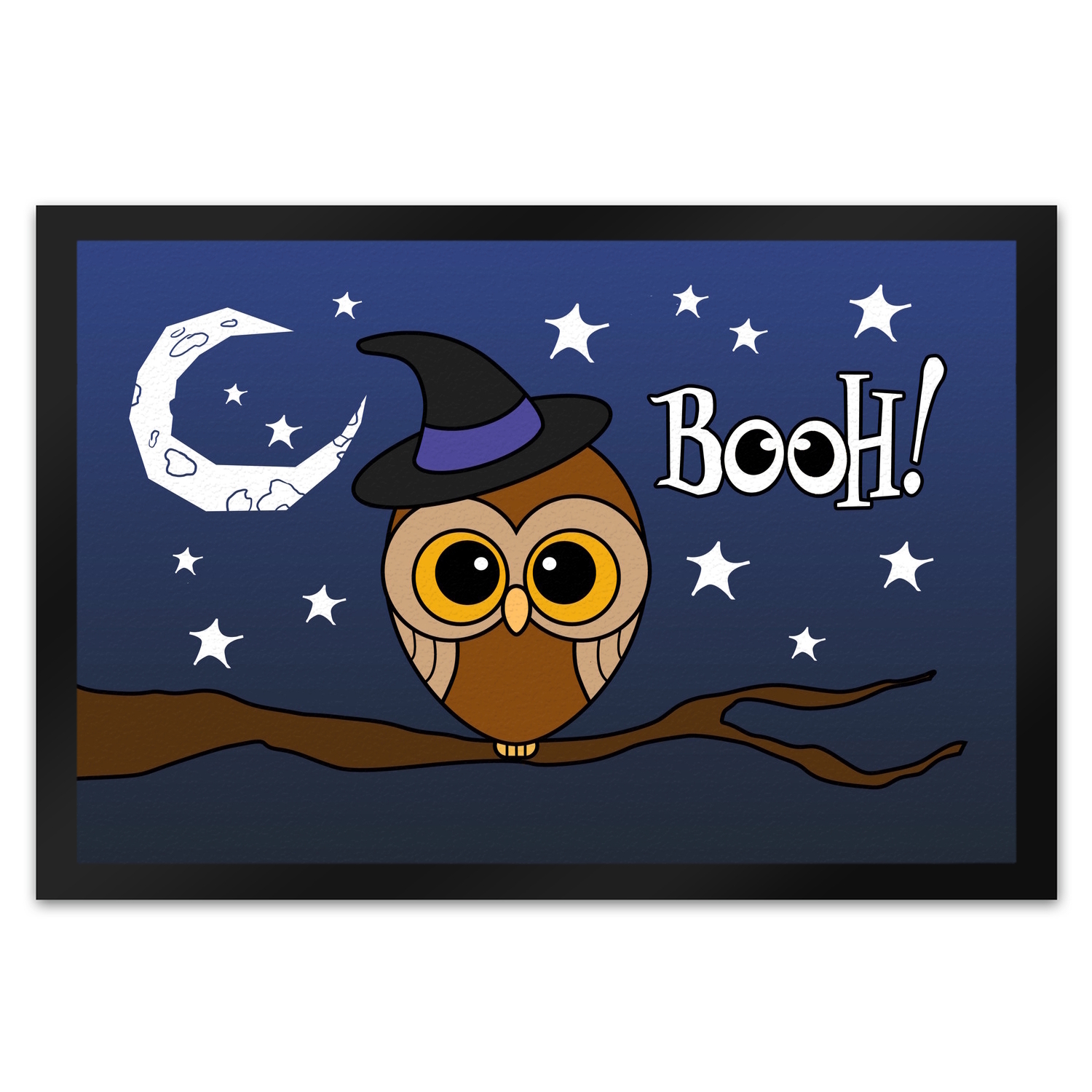 Fußmatte in 35x50 cm für Halloween mit niedlichem Eulenmotiv und Spruch - BOOH! - Bild 23 von 30
