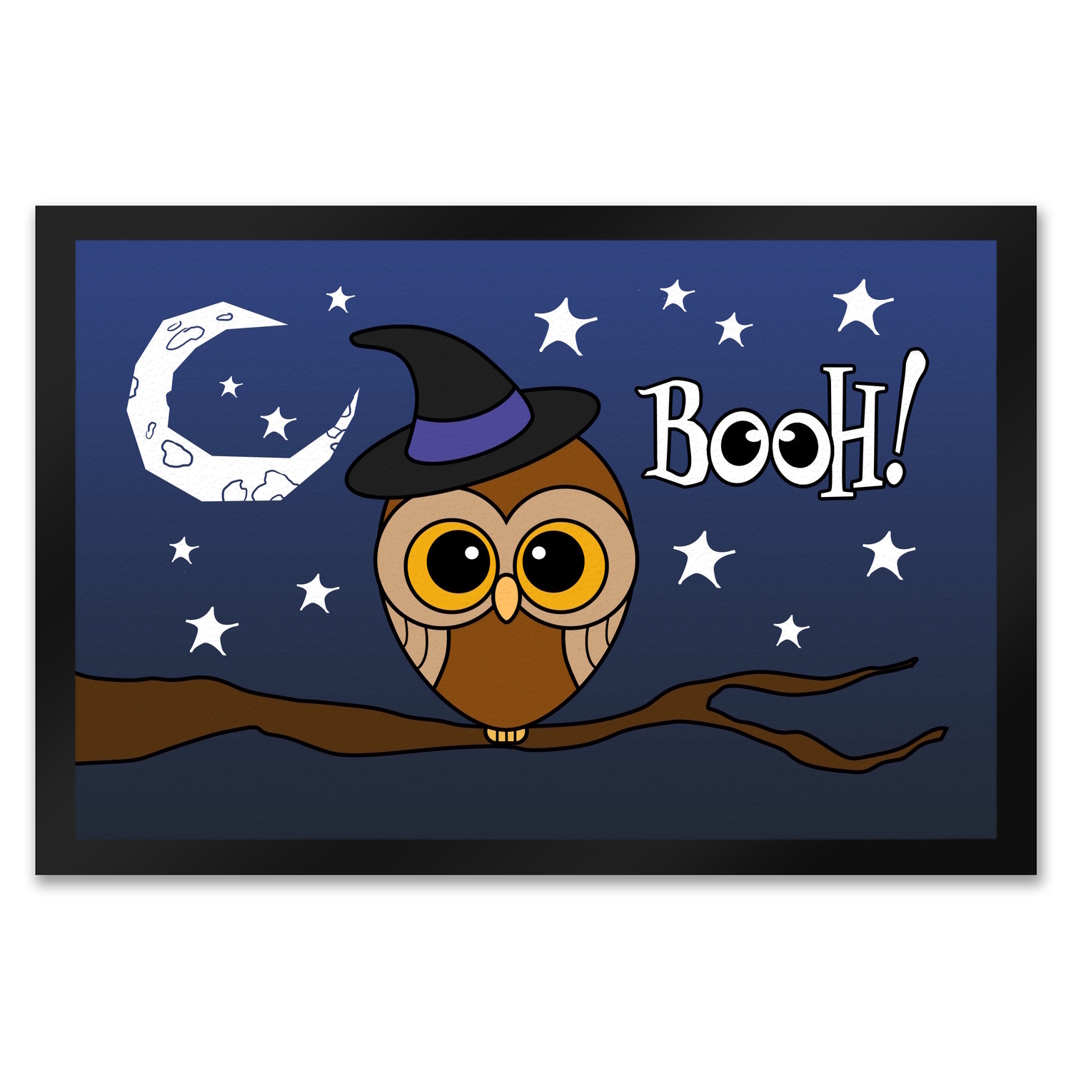 Fußmatte in 35x50 cm für Halloween mit niedlichem Eulenmotiv und Spruch - BOOH! - Bild 27 von 30