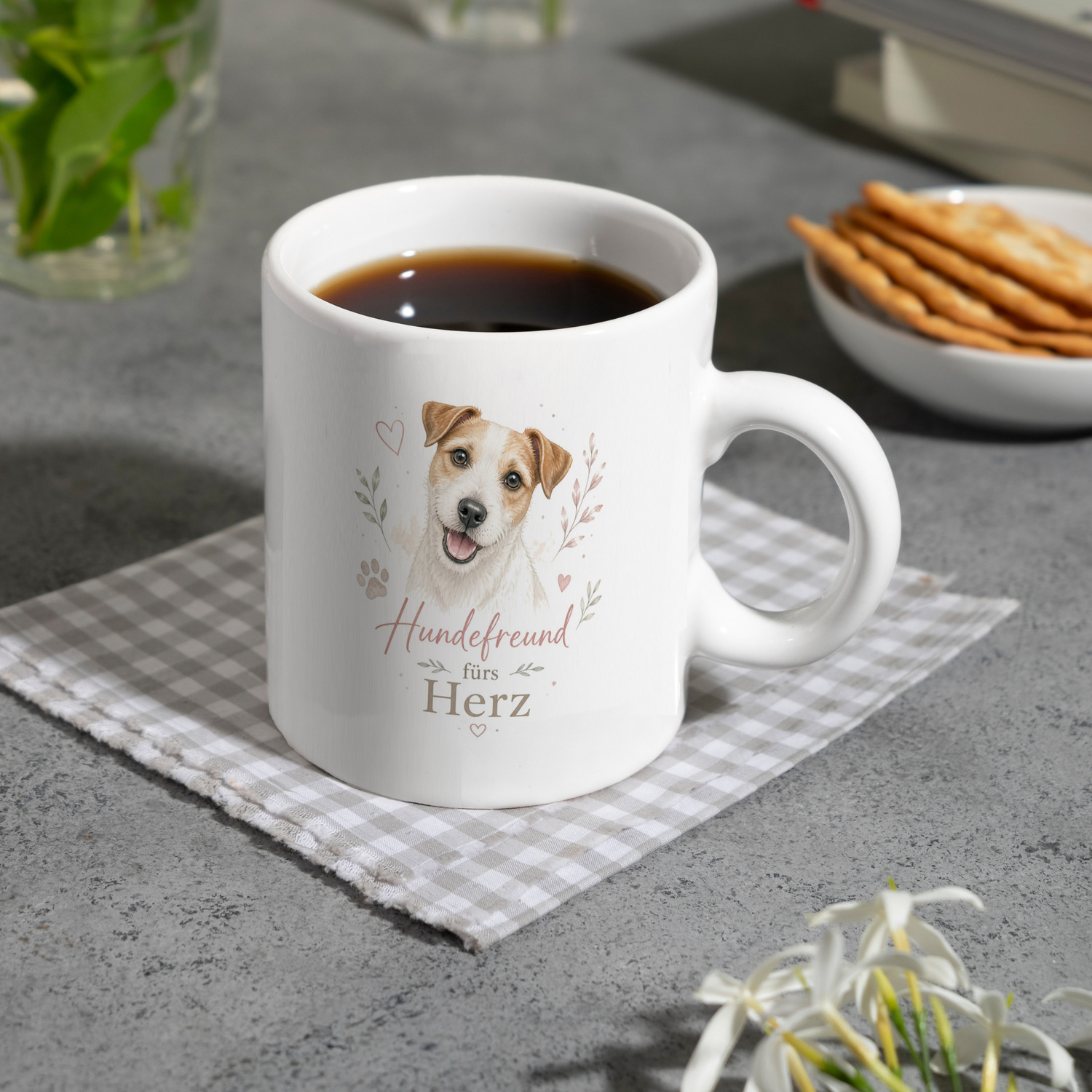 Kaffeebecher Hundefreund fürs Herz - Kaffeetasse mit Hundespruch – Ansicht 8