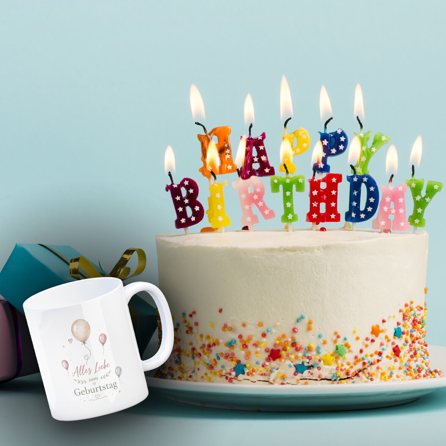Kaffeebecher Alles Liebe zum Geburtstag - Ballons Tasse – Ansicht 3
