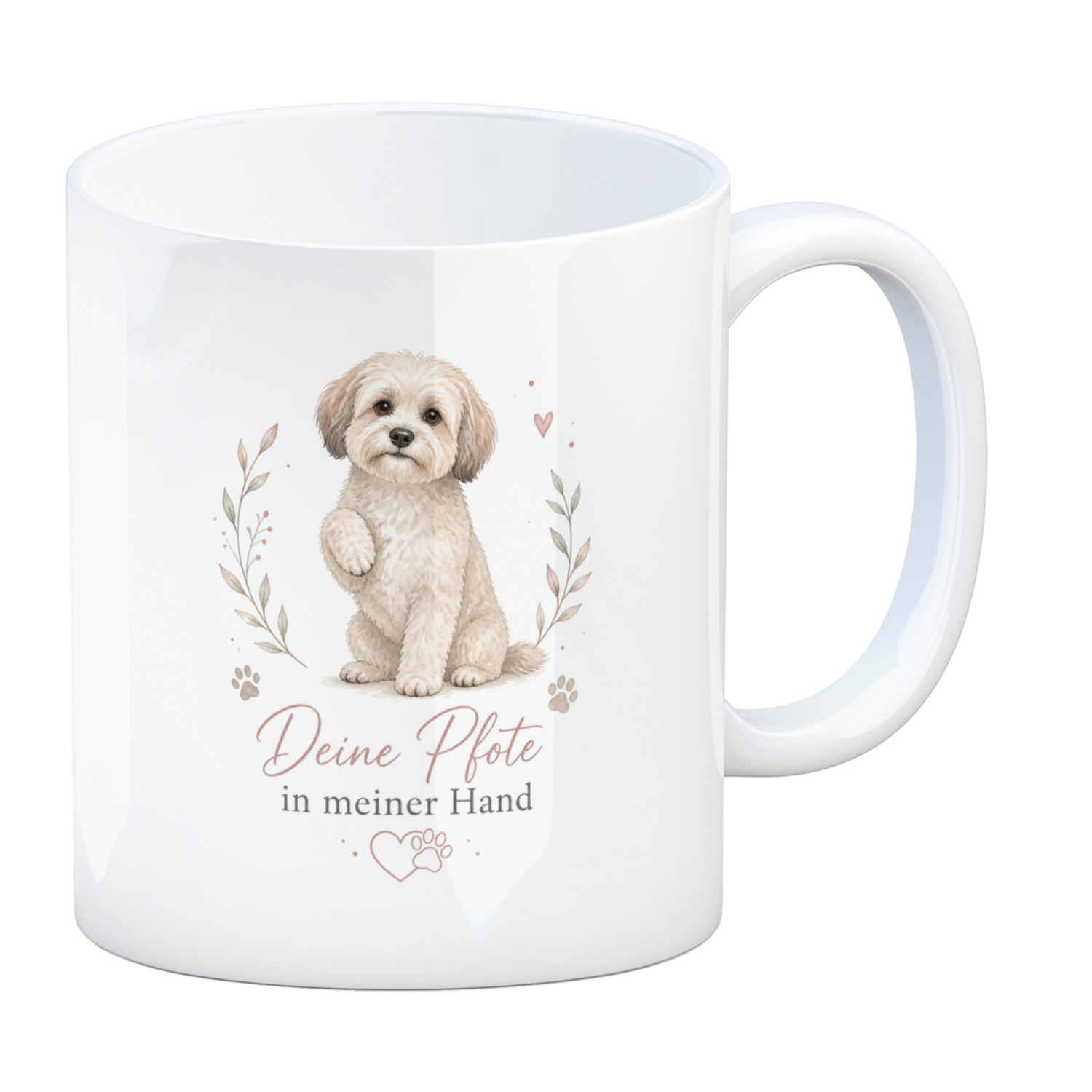 Kaffeebecher Deine Pfote in meiner Hand - Hund Tasse