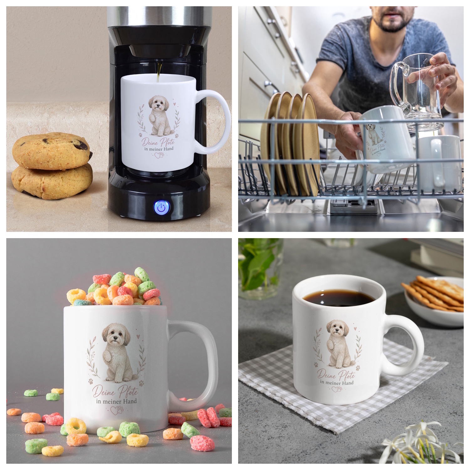 Kaffeebecher Deine Pfote in meiner Hand - Hund Tasse – Ansicht 5