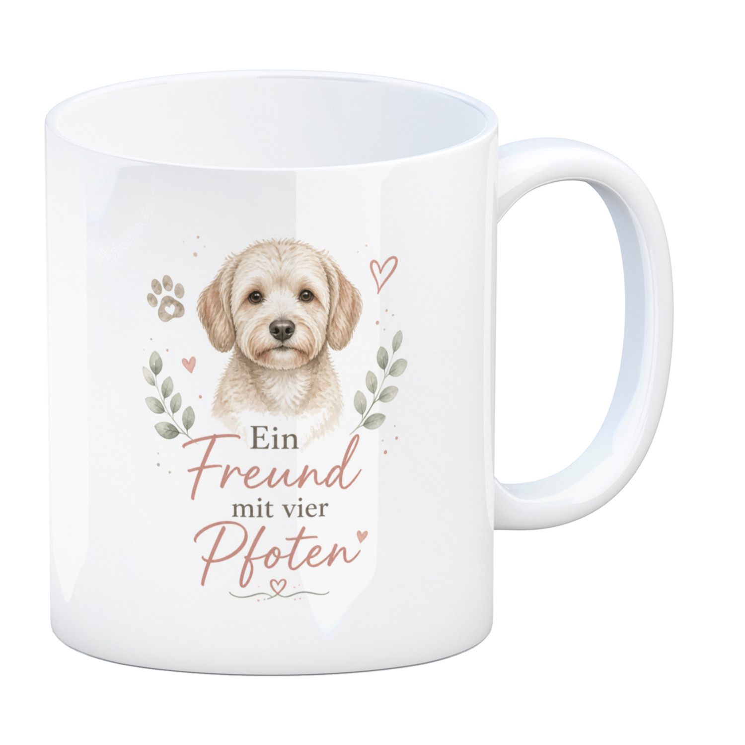 Kaffeebecher Ein Freund mit vier Pfoten - Tasse mit süssem Hund