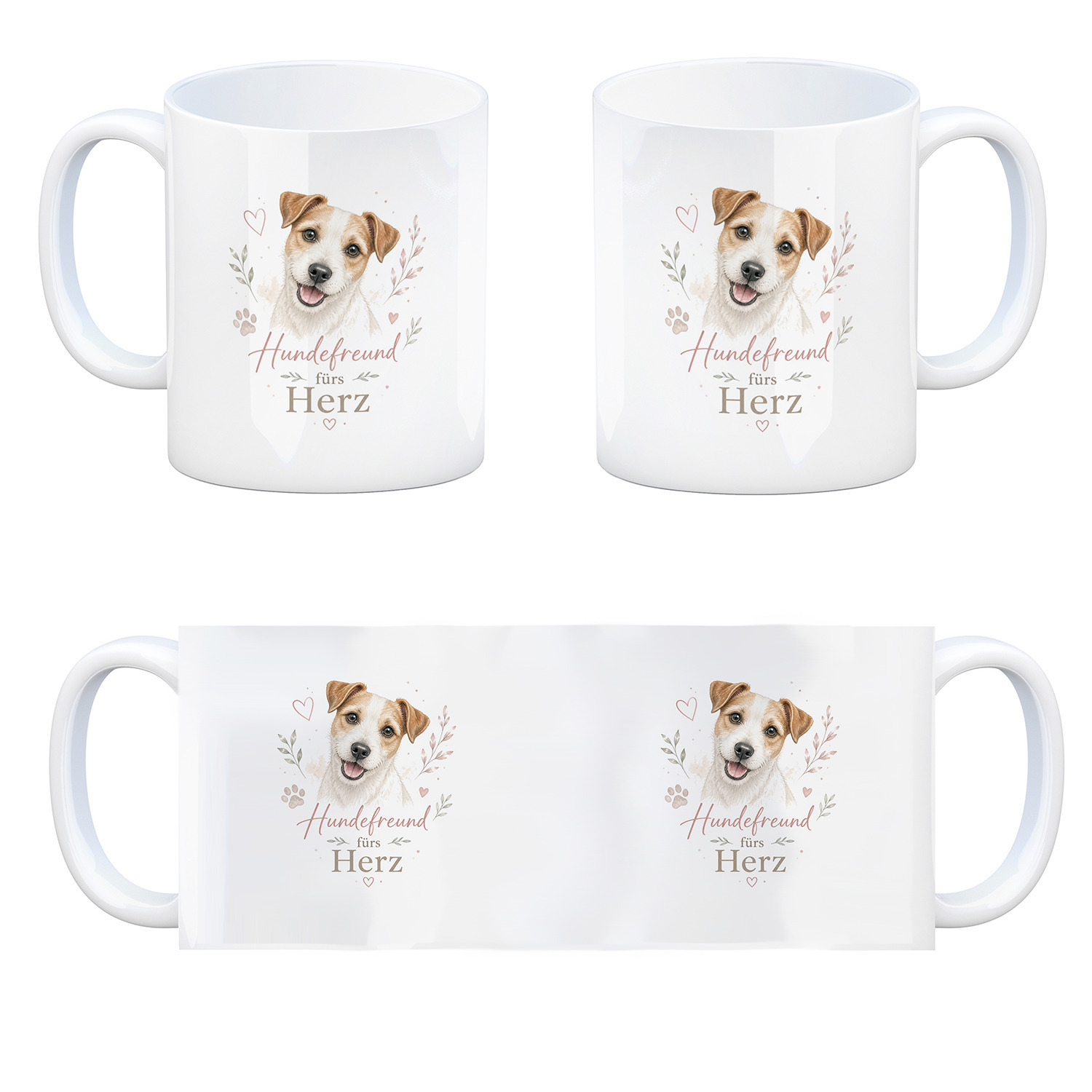 Kaffeebecher Hundefreund fürs Herz - Kaffeetasse mit Hundespruch – Ansicht 4