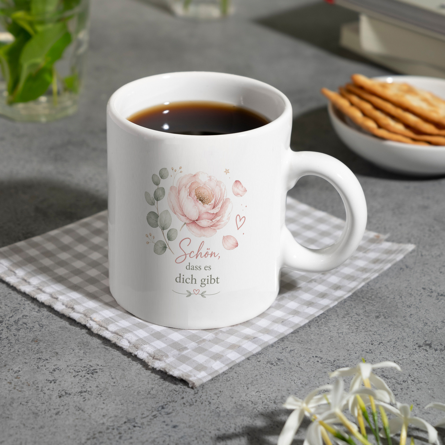 Kaffeebecher Schön - Kaffeetasse mit floralem Motiv Tasse – Ansicht 8
