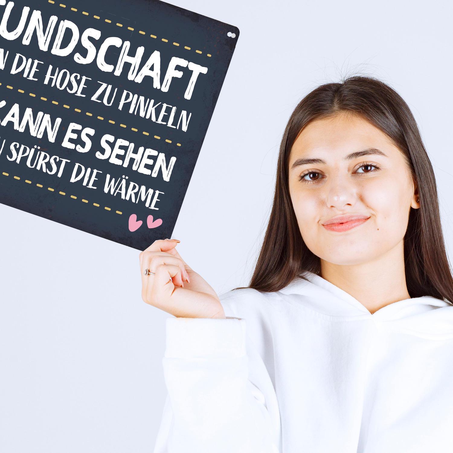 Freundschaft ist wie in die Hose zu pinkeln Metallschild Freunde Herz Freundin - Bild 13 von 30