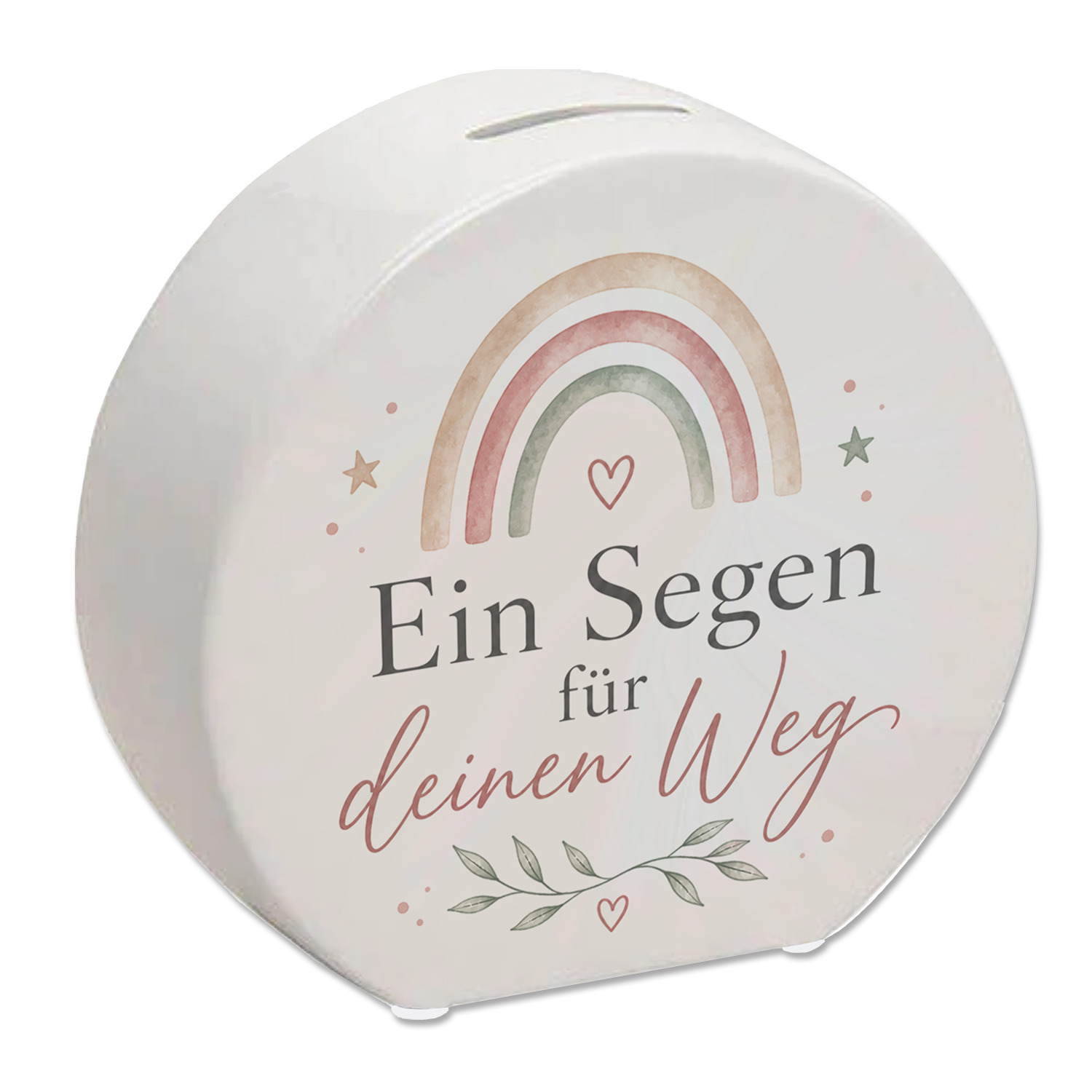 Spardose Ein Segen für deinen Weg - Sparschwein in Pastellfarben